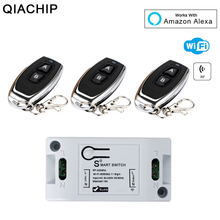QIACHIP WiFi Wireless Smart Light Switch 433MHz 10A 2200W 1 CH RF Receiver Module + 433 Mhz RF Transmitter Remote Control Switch 2024 - buy cheap