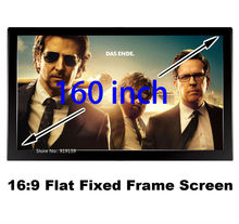 Pantalla de cine 3D de 160 pulgadas, pantalla de proyección artesanal de marco fijo plano, tela de pantalla de proyector, relación 16:9 2024 - compra barato