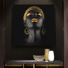 70x70cm - Canvas Painting Wall Art Pictures Prints Black Woman on Canvas No Frame Home Decor Wall Poster Decor for Living Room 2024 - buy cheap
