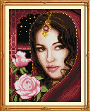 The Indian beauty (3)cotton home decor people Cross Stitch kit 14ct white 11ct print embroidery DIY handmade needlework wall 2024 - buy cheap