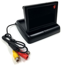 4,3 "plegable TFT Color LCD coche retrovisor Monitor 16:9 4,3 pulgadas Monitor de coche para cámara DVD Cámara VCD cc 12V 2024 - compra barato