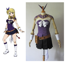 2016 Fairy Tail Lucy Heartfilia Cosplay Costume Purple Version Lucy Cosplay Dress 2024 - buy cheap