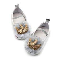 Infant Newborn Baby Girl Shoes Soft Anti-Slip Crib Shoes Sequin Crown Princess Dress Shoes for 0-18 MonthS 2024 - buy cheap