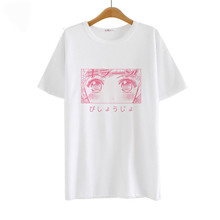 Japanese Cute Comic Women T-shirt Soft Sister Harajuku Style Sailor Girl Milk Silk Kawaii White T Shirts Female Graphic Top Tees 2024 - buy cheap