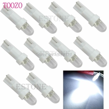 10Pcs T5 12V LED White Car Wedge Dashboard DASH Gauge Light Lamp Bulb S08 Wholesale&DropShip 2024 - buy cheap