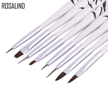 ROSALIND 8 unids/lote juego de pinceles de uñas para manicura arte de uñas pintura UV Gel de dibujo punto de perforación herramientas de pluma de acrílico 2024 - compra barato