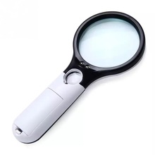 3X 45X Magnifying Glass Lens  3 LED Magnifier Microscope Aid Reading for Seniors Loupe Jewelry Repair ToolHigh Quality Handheld 2024 - buy cheap