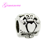 Free shipping Irish Claddagh Friendship&Love Charm Amulet European Charm Beads Amulet Fit Pandora Bracelet Women's DIY Jewelry 2024 - buy cheap