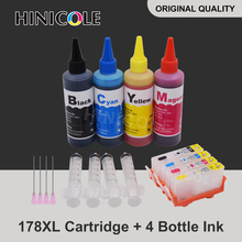 HINICOLE Refill Ink Cartridge for HP 178 for HP178 178XL Photosmart 5510 5515 6510 7510 B109n B110a Printer + 4 Color Dye Ink 2024 - buy cheap