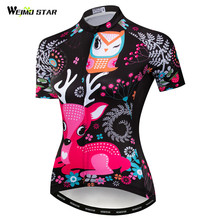 Weimostar 2018 Cute Cycling Jersey Women Summer MTB Bike Clothing Short Sleeve Bicycle Wear Clothes Quick Dry Cycling Shirt Ropa 2024 - buy cheap