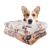 Pet Soft Blanket Dog Cat Bed Mat Foot Print Warm Sleeping Mattress Small Medium Coral Not Fade Easily Clean Silky Pet Supplies 2024 - buy cheap