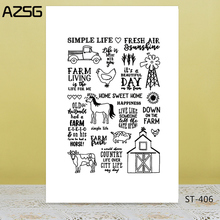My farm life прозрачные штампы/печать для скрапбукинга DIY/изготовление карт/Декорации фотоальбома 2024 - купить недорого