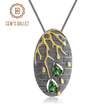 GEM'S BALLET 925 Sterling Silver Original Artesanal Colar de Pingente de Pétala Floral 0.39Ct Natural Ametista Jóias Finas para Mulheres 2024 - compre barato