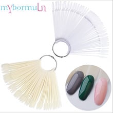 50 Pcs Natural/transparent False Nail Art Tips Sticks Polish Display Fan Practice Board Finger Full Show Card Nails Tools NEW 2024 - buy cheap