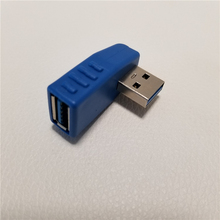 USB 3,0 тип A 90 градусов прямоугольный адаптер «Папа-мама» конвертер USB концентратор Синий 2024 - купить недорого