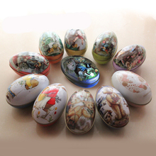 120pcs Easter Bunny Printing iron can Trinket Tin Easter Eggs Shaped Candy Chocolate Box Tinplate Case Party Birthday Gift Decor 2024 - buy cheap