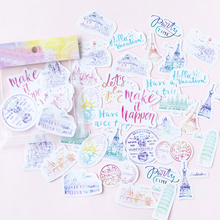 40pcs Kawaii Travel Diary Label Paper Stickers Kids Gift Papeleria Novelty DIY Scrapbooking Photo Album Decorative Stickers 2024 - buy cheap