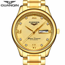 relogio masculino GUANQIN Mens Watches Top Brand Luxury Gold Stainless Steel Mechanical Watch Men Business Waterproof Wristwatch 2024 - buy cheap