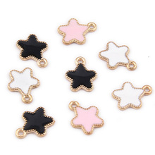 Wholesale 100pcs Gold Tone Plated Kawaii Stars Shape Necklace Pendant Charms Cute Star DIY Earring Keyring Ornament Accessories 2024 - buy cheap