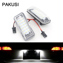 PAKUSI 2X Car LED License Plate Lights 12V For Toyota Scion FR-S FT-86 GT-86 For Subaru XV Impreza Legacy BRZ WR White SMD Lamp 2024 - buy cheap