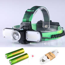 Powerful LED Headlight XML T6 COB Headlamp waterproof Camping Head Torch Lamp linterna Head Lantern 2x18650 battery 2024 - buy cheap