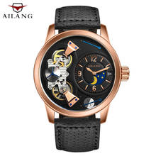 AILANG Tourbillon Automatic Mechanical Watch Top luxury brand Men watch Business Leather Calendar Wrist watch Relogio Masculino 2024 - buy cheap