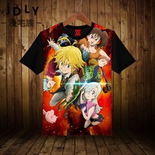 Tops Anime Seven Deadly Sins COSPLAY  Tees Summer Short-Sleeved T-shirt Men and Women Casual Fashion Full-Color T-shirt 2024 - buy cheap