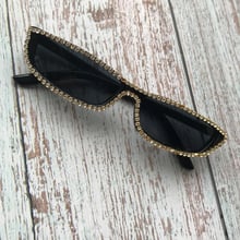 Zaolihu óculos de sol masculino pequeno, preto, dourado, diamante, vintage, pc, gafas de sol uv 400, barato 2024 - compre barato