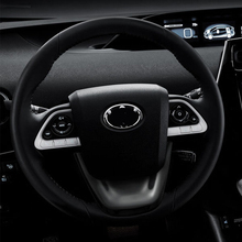 Black Car Steering Wheel Panel Garnish Trim Cover Accessories for Toyota Prius Prime PHV 2017 2024 - buy cheap