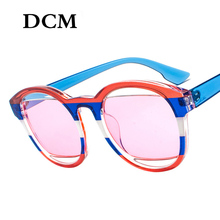 DCM 2018 Newest Ruond Sunglasses Women Men Luxury Brand Designer Red Green Eyewear Female Vintage Sun Glasses 2024 - buy cheap