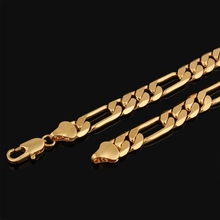 Figaro Chain  Yellow Gold Filled Bracelet Chain For Women Men 21cm 2024 - buy cheap