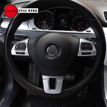 Автомобильный Стайлинг ABS, накладка на рулевое колесо, декоративная наклейка, рамка для VW CC, кнопка рулевого управления, украшение панели, аксессуары для интерьера 2024 - купить недорого