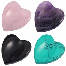 TUMBEELLUWA Crystal Heart Thumb Worry Stone Pocket Palm Stone for Anxiety,Healing Reiki Chakra 2024 - buy cheap