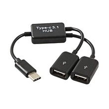 Концентратор Y КАБЕЛЬ разветвитель Micro USB/type C до 2 OTG двойной порт Micro-usb type-C конвертер адаптер для Android планшет клавиатура 2024 - купить недорого