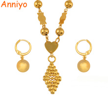 Anyyo micronésia conjuntos de joias, com pingente bola contas colar brincos femininos corrente redonda joias marshall presentes #143706 2024 - compre barato