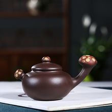 Yixing-TETERA de barro púrpura de 160CC, juego de té de dhongpao Natural negro, miniseta de té 2024 - compra barato