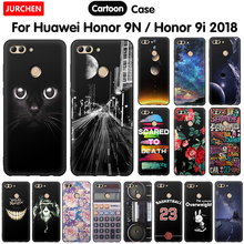 Jurchen caso para huawei honor 9i 2018 caso bonito impressão silicone capa macia para honra 9i 9n 2018 LLD-AL20 capa do telefone coque 5.84' 2024 - compre barato