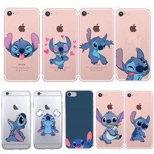 Funny Stitch Transparent Case Soft TPU Phone Coque for iphone 7 Funda For Coque Iphone 5 5S SE 6 S 8 X 7plus 8 plus Soft Cover 2024 - buy cheap