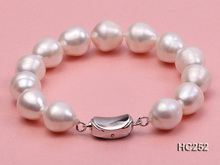 Unique Pearls jewellery Store Charming 11-12mm White Color Rice Shaper Natural Freshwater Pearl Bracelet 19cm S925 Silver Clasp 2024 - buy cheap