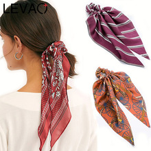 LEVAO-Pañuelo para el pelo con estampado Floral para mujer, bandana elástica Bohemia, diadema y lazo de goma para el cabello, lazos para el cabello para niña 2024 - compra barato