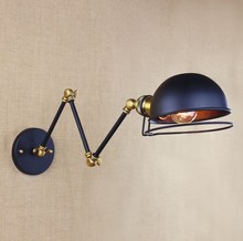 Luminária de cabeceira decorativa estilo loft, luminária de parede com dois braços vintage, industrial, para iluminação de casa 2024 - compre barato