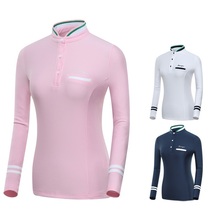 2020 Женская тренировочная футболка с длинным рукавом для гольфа, топы, женская быстросохнущая одежда, спортивная одежда для гольфа, тенниса, рубашка со шлейфом D0691 2024 - купить недорого