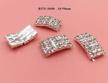 Envío Gratis Botón de diamantes de imitación de espalda plana 50 unids/lote para accesorios de cabello (BTN-5690) 2024 - compra barato