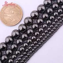 2,3,4,6,8,10mm Round Black Magnetite Hematite Natural Stone Beads For DIY Necklace Bracelets Jewelry Making 15" Free Shipping 2024 - buy cheap