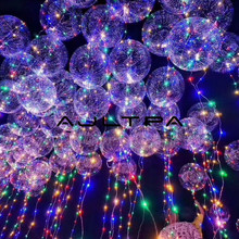 18 дюймов светящийся светодиодный шар 3 м светодиодный воздушный шар струнные огни круглые Пузырьковые гелиевые воздущные шары Детские игрушки свадебное украшение 2024 - купить недорого