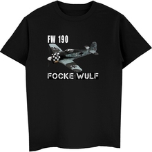 Camiseta fresca de verano para hombre, camiseta informal de algodón, Harajuku, Focke, Wulf, Fw, 190, avión alemán, Wwii, gráfica increíble, nuevas 2024 - compra barato