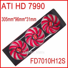 NTK-ventilador VGA FD7010H12S DC 12V 0.35A para AMD ATI HD 7990, ventilador HD7990, ventilador de refrigeración de 4 cables 2024 - compra barato