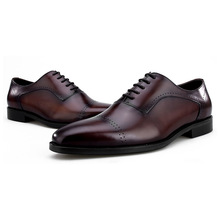 Качественные черные/коричневые туфли-оксфорды, женская обувь из натуральной кожи, деловые классические туфли, мужская обувь 2024 - купить недорого