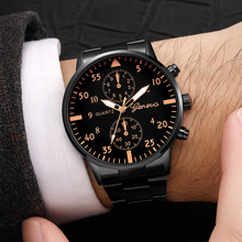 Мужские наручные часы, роскошные модные кварцевые аналоговые часы из нержавеющей стали, мужские часы, металлические часы, мужские часы 2024 - купить недорого