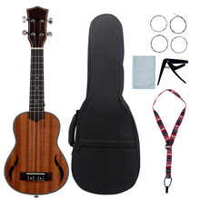 21 Inch Acoustic Soprano Ukulele Ukelele Uke Mahogany Wood Nylon Strings Close Type Tuning Pegs with Carry Bag Capo Strings 2024 - buy cheap